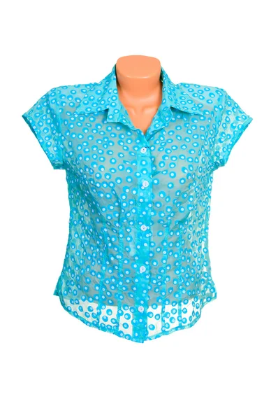 Blue shirt on a white. — Stock Photo, Image