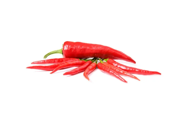 Rijpe paprika's op een wit. — Stockfoto