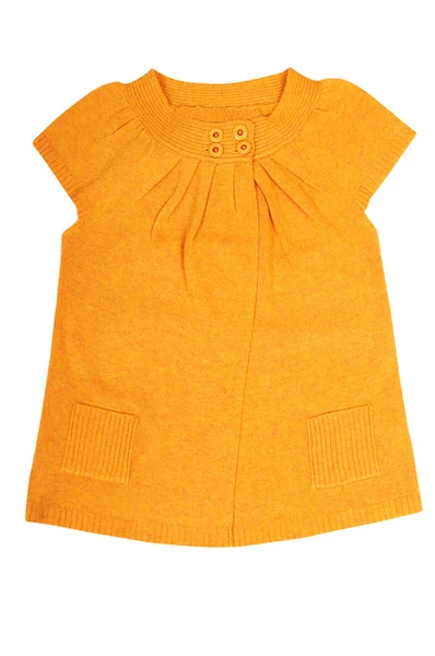 Modern yellow tunic on a white. — Stock Photo, Image