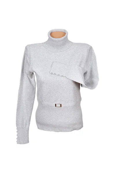 Elegancki sweter na biały. — Zdjęcie stockowe