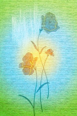 Tuval üzerinde şaşırtıcı haşhaş.