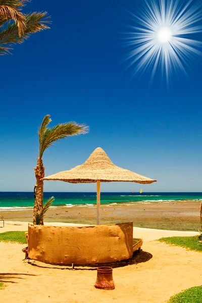 Красивый тропический пляж в Египте . — стоковое фото