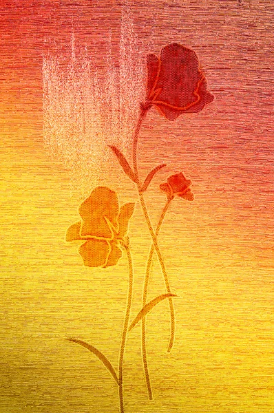 stock image Wonderful poppies on the canvas.