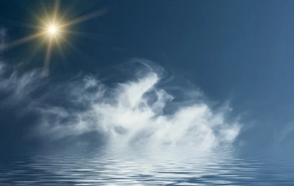 Fantastisches Bild von blauem Himmel und Meer. — Stockfoto