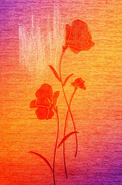 stock image Wonderful poppies on the canvas.