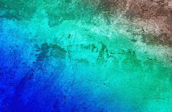 Verlassene türkisfarbene Wand Hintergrund. — Stockfoto