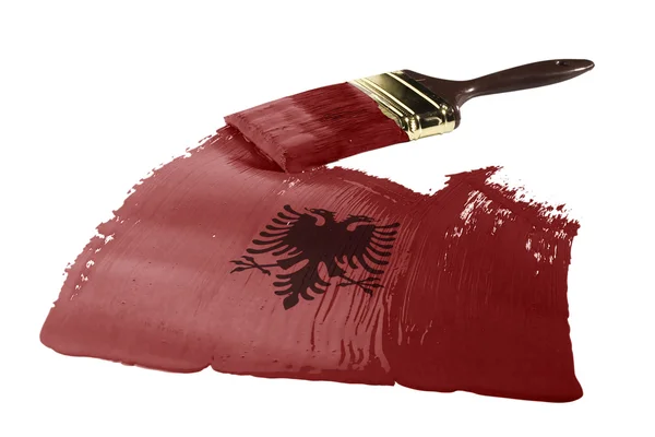 Αλβανική σημαία — Φωτογραφία Αρχείου