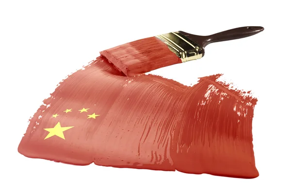 Vlajka Čínské lidové republiky — Stock fotografie