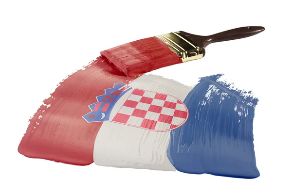Horvátország zászlaja — Stock Fotó