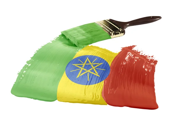 埃塞俄比亚的旗子 — 图库照片
