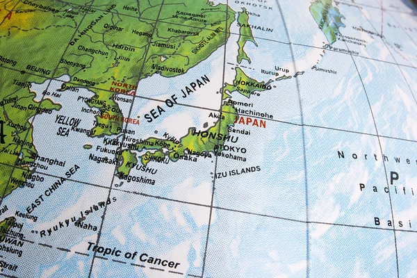 Χάρτης της Ιαπωνίας — Φωτογραφία Αρχείου