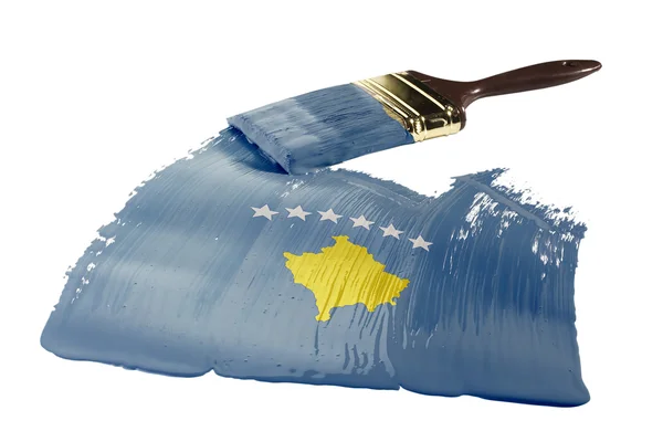 Bandera de kosovo — Foto de Stock