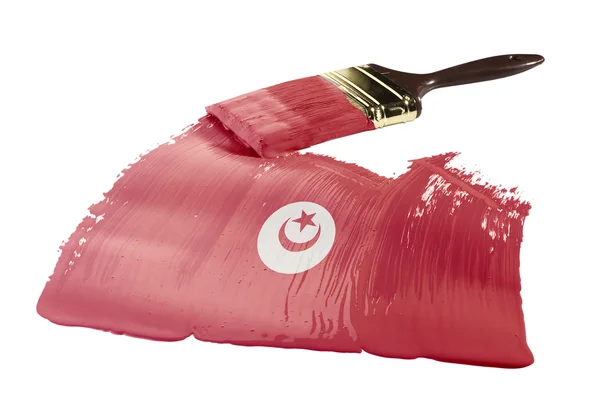 Flagge der Tunesier — Stockfoto