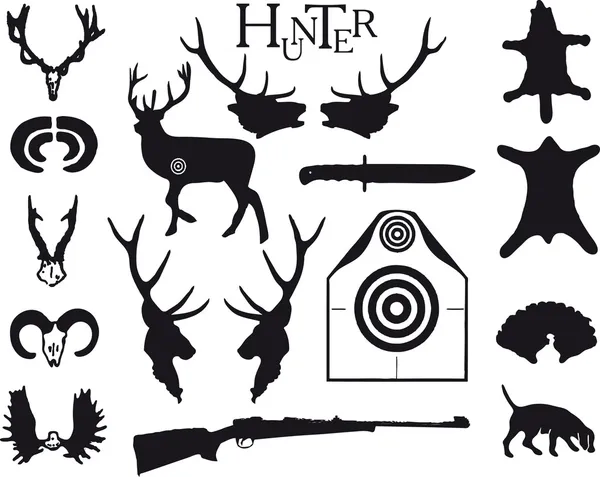 主题狩猎的象征 — 图库矢量图片