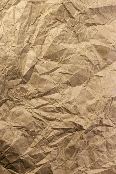 Skrynkliga brunt papper — Stockfoto