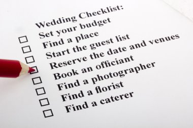 Wedding Checklist clipart