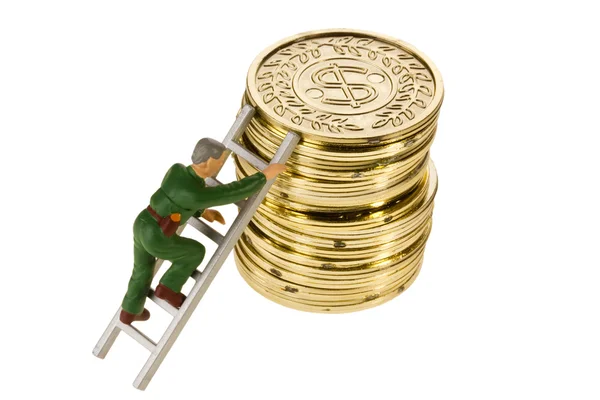 Lezení mince — Stock fotografie