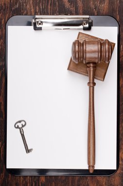 Gavel and Key clipart