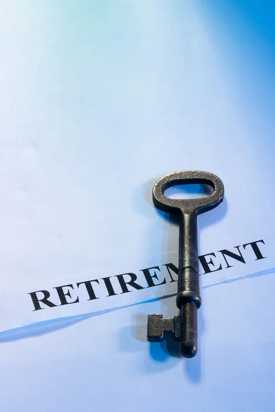 Sleutel tot pensioen — Stockfoto