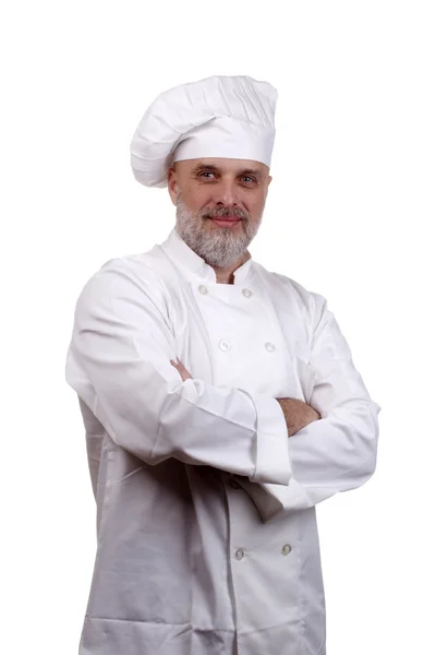 Portret van een gelukkig chef-kok — Stockfoto