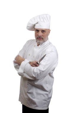 Portrait of a Chef with a Knife clipart