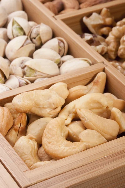 Nuts in the box — Stock Photo, Image