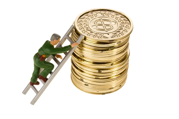 Climbing Coins — Stock Photo, Image