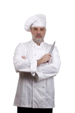 Portrait of a Chef with a Knife clipart