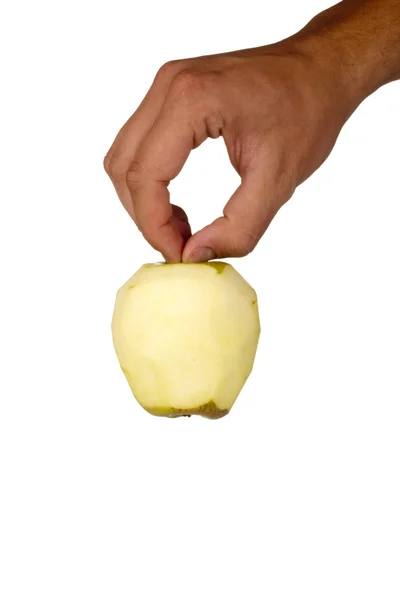Oloupané jablko fuji — Stock fotografie