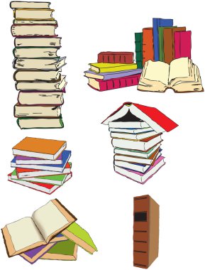 Set books clipart