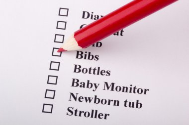 Newborn Checklist clipart