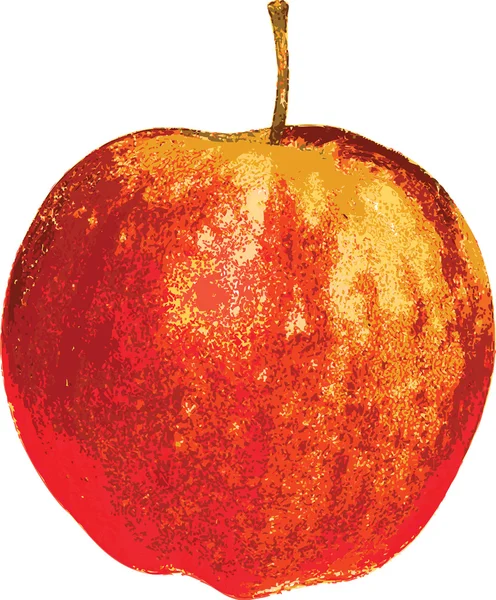 Rot-gelber Apfel — Stockvektor