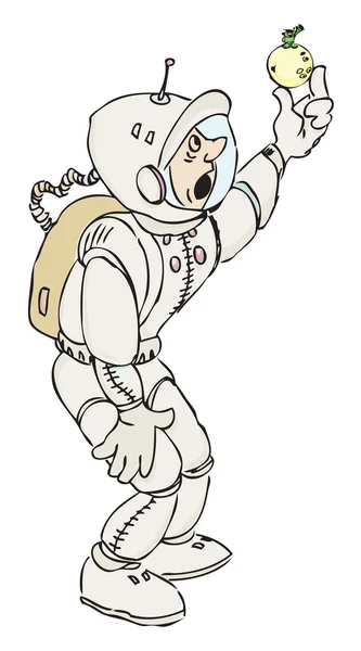 Astronauta num traje espacial —  Vetores de Stock