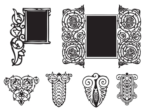 Adorno decorativo de estilo gótico — Vector de stock