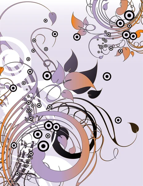 Floral abstracte achtergrond voor ontwerp. — Stockvector