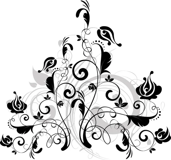 抽象的な花のデザイン要素 — ストックベクタ