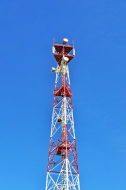 Cell tower and radio antenna clipart