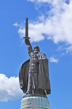 Monument of legendary russian hero Ilya Muromets clipart