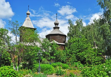 Ancient wooden church of Sergey Radonezhsky in Murom, Russia clipart