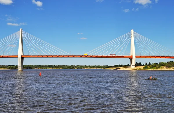 Puente con cable grande en Murom, Rusia — Foto de Stock