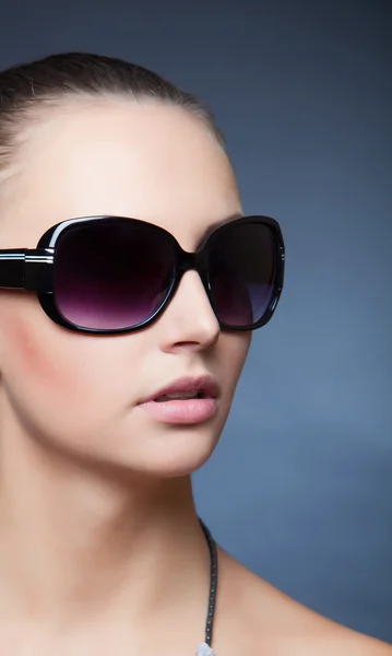 Beauty shot with glasses — Stock Photo, Image