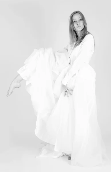 Monochrome shot of ballet dancer — Stock Photo, Image