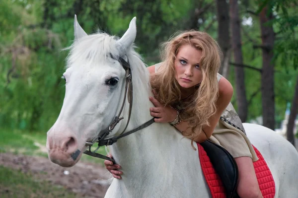 Charming horsewoman — Stock Photo, Image