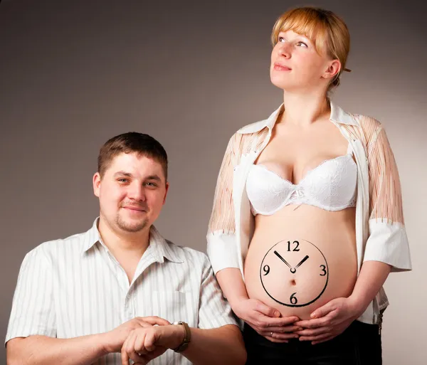 Těhotná pár — Stock fotografie