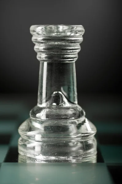 Πύργος στο σκάκι γυαλί — Φωτογραφία Αρχείου