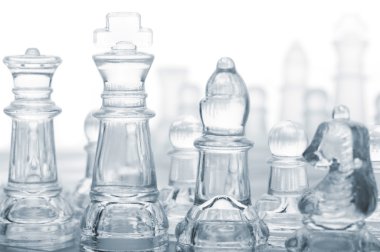 Glass chess pieces clipart