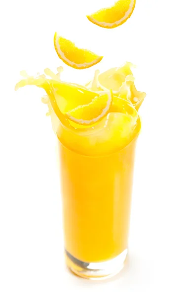 Succo d'arancia e fette — Foto Stock