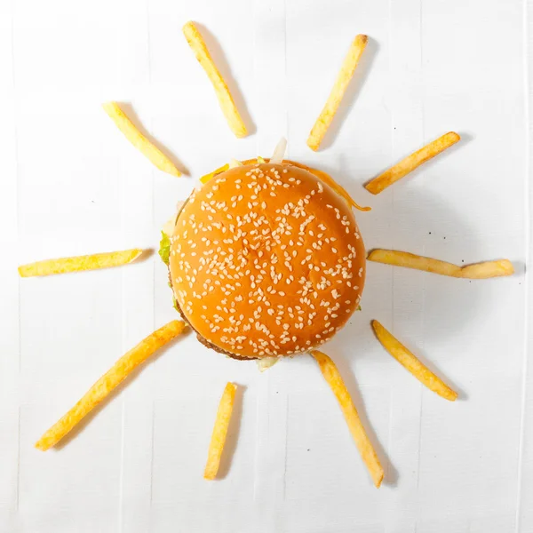Fast foody słońce — Zdjęcie stockowe