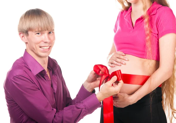 Gravid gravid par — Stockfoto