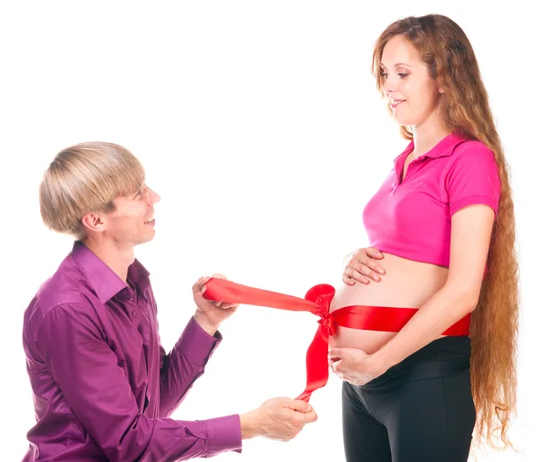 Вагітна вагітна пара — стокове фото